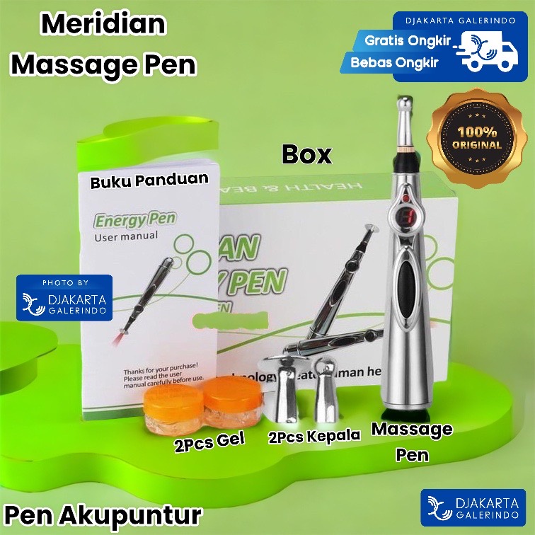 Meridian Massage Pen Akupuntur Laser Therapi - Pulpen Pijat Refleksi Terapi Kesehatan Meridian Energy Original