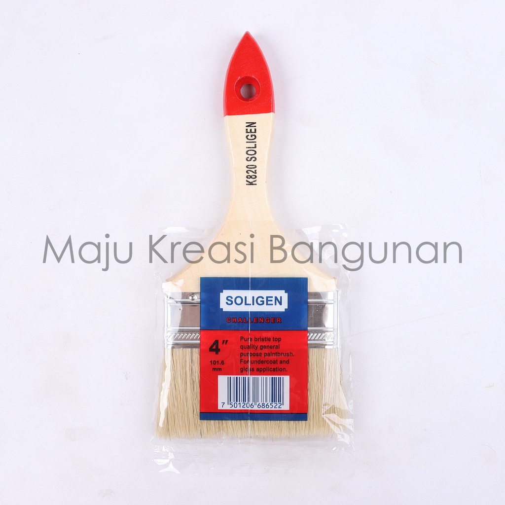 Kuas Cat Soligen Brush King 4&quot; Inch K820 Kayu Paint Brush 820K Tembok Dinding Inci In 818