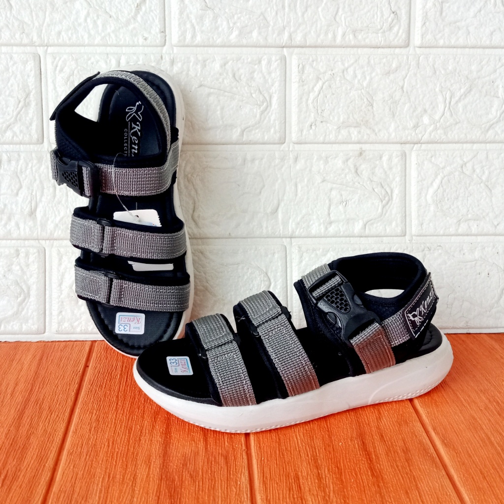 Sandal Anak Perempuan Let Gunung Kenzi Size 31-40 Hitam