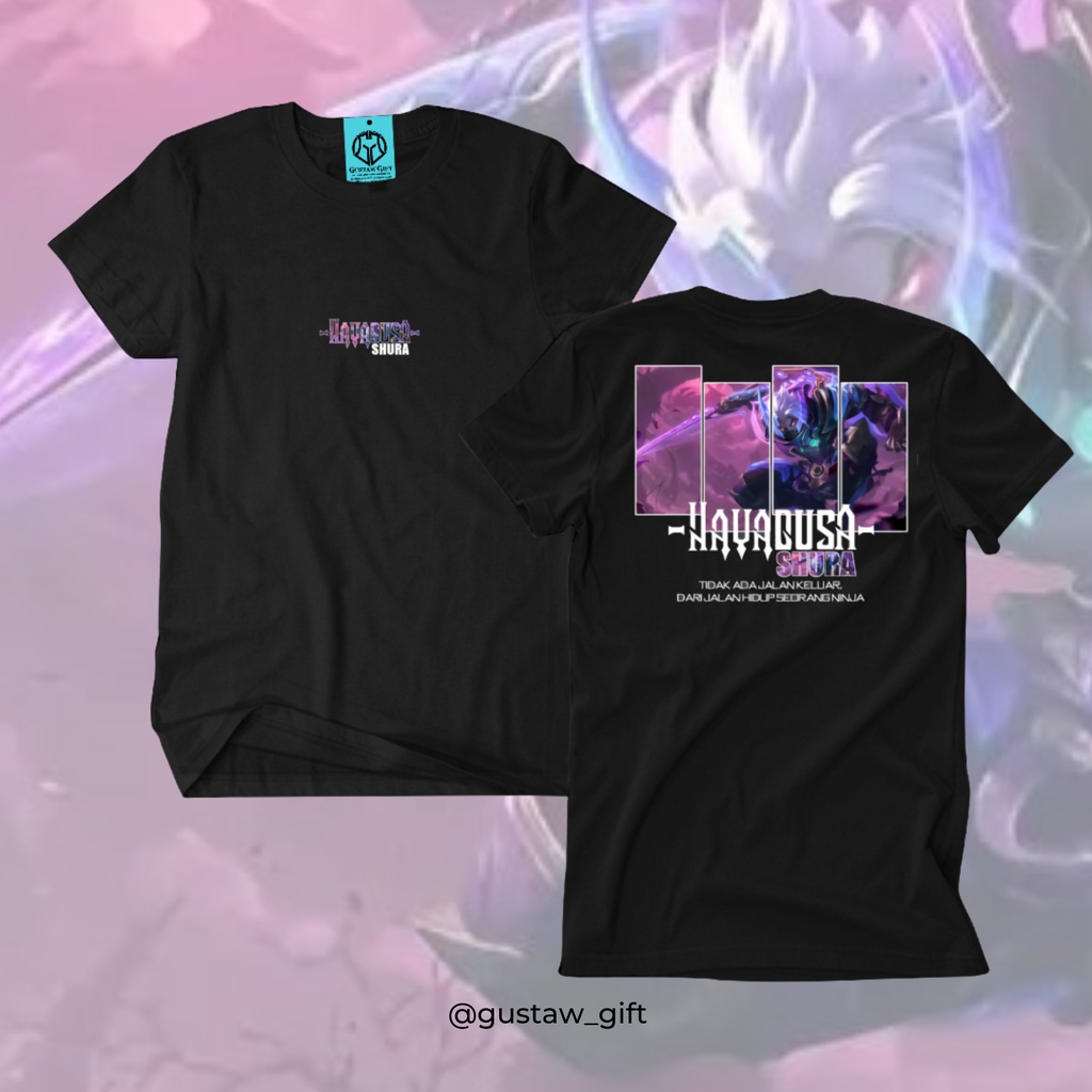 GG T-Shirt HAYABUSA skin Shura Mobile Legends Kaos Custom Katun Slim-fitting