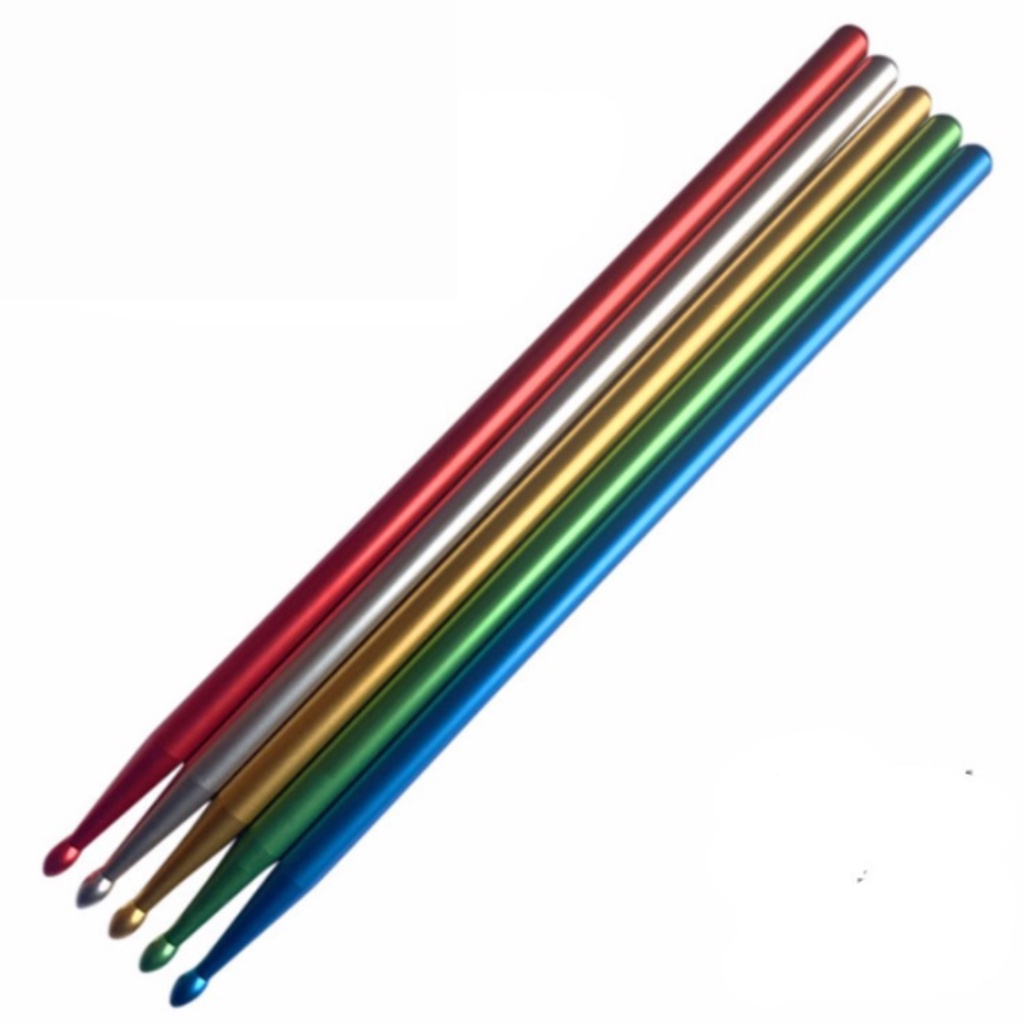 Stik Drum Logam Premium 5A Pegangan Mantap Bahan Aluminium