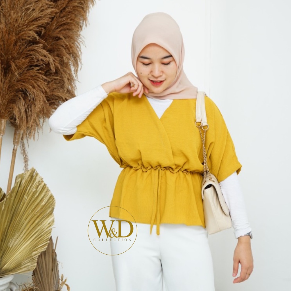 REBECCA Top Wolfis Halus / Atasan Blouse Wanita / Blouse Crop 02