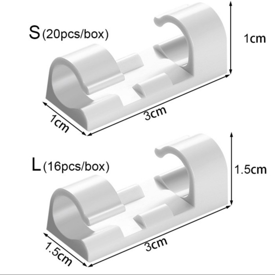 Klip Kabel Organizer Wire Cable Clip Clam Klem Penjepit Jepitan Kabel