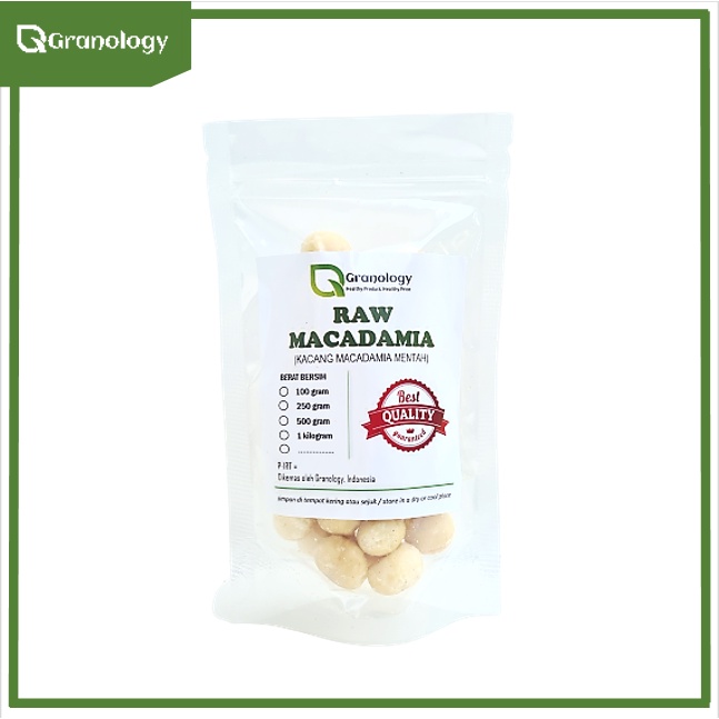 Kacang Macadamia Mentah / Raw Macadamia Nut (100 gram) by Granology