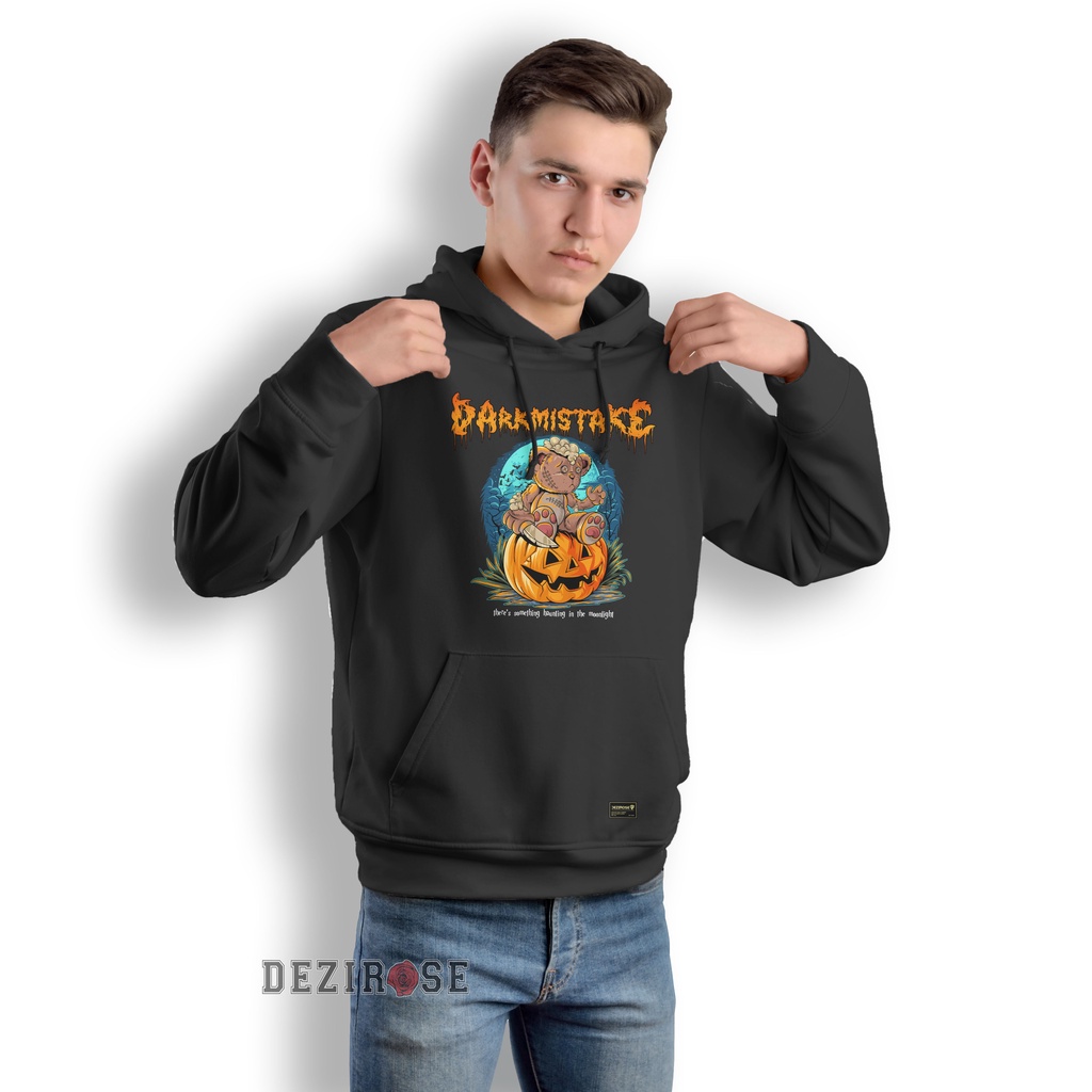 DEZIROSE Sweater Hoodie Bear Darkmistake (Sablon) Size M-XXL ( Pria &amp; Wanita ) Distro