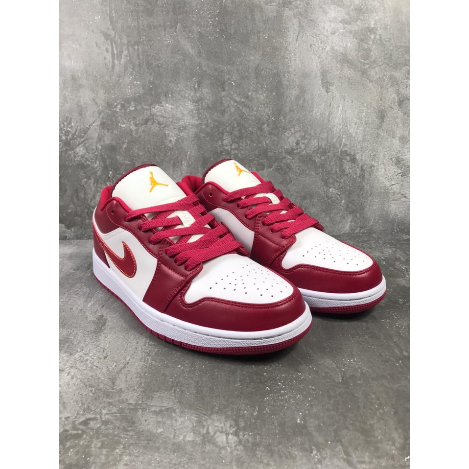 Jordan 1 Low Cardinal Red (GS) 553560-607, 100% Real Pic.