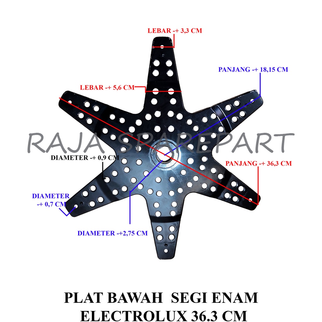 SEGI ENAM/PLAT BAWAH MESIN CUCI/PLAT BAWAH SEGIENAM ELECTROLUX 36.3 CM