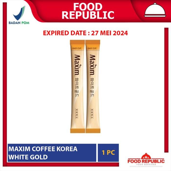 MAXIM COFFEE 1 SACHET ORIGINAL WHITE MOCHA KOPI MIX KOREA FAV INSTANT - WHITE GOLD