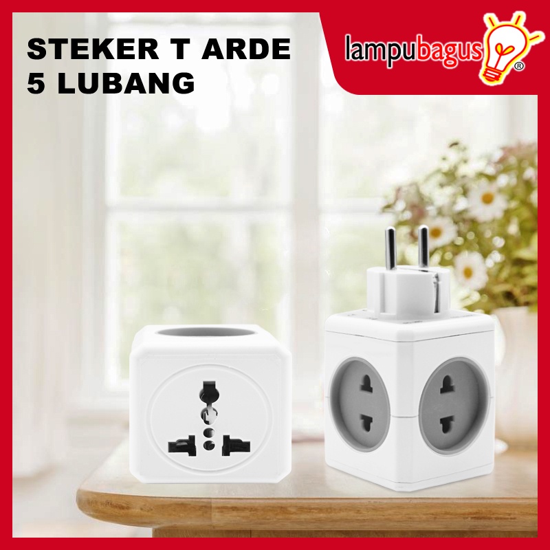 Steker T Arde 5 Lubang / Steker Colokan Serbaguna 5 Lubang SNI