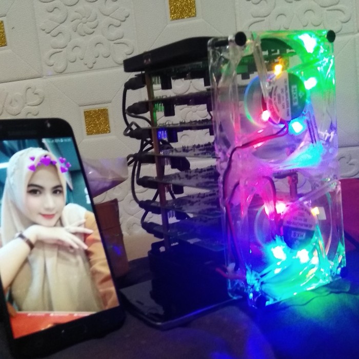 Stb Mining 7 tingkat B860H komplit tinggal pake
