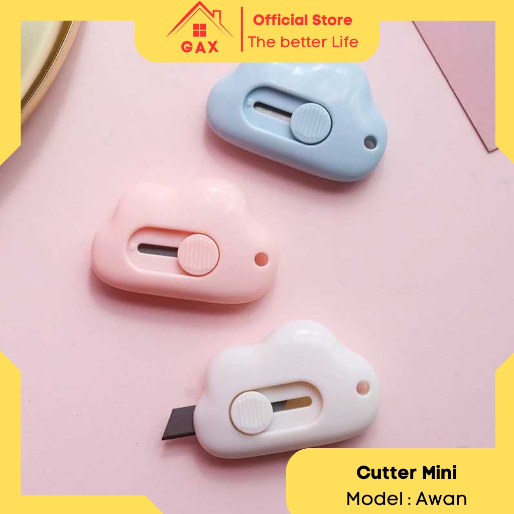 

Gantungan Pisau Cutter Mini Pemotong Kertas Model Awan Pembuka Paket Lucu