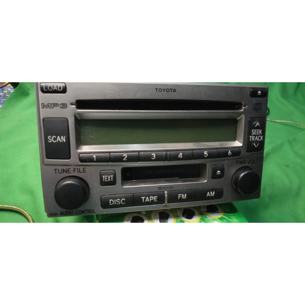 TAPE MOBIL BEKAS JADUL.DOUBLE DIN TOYOTA RUSH.6 DISC.CD MP3.KASET.GRATIS SOKET.