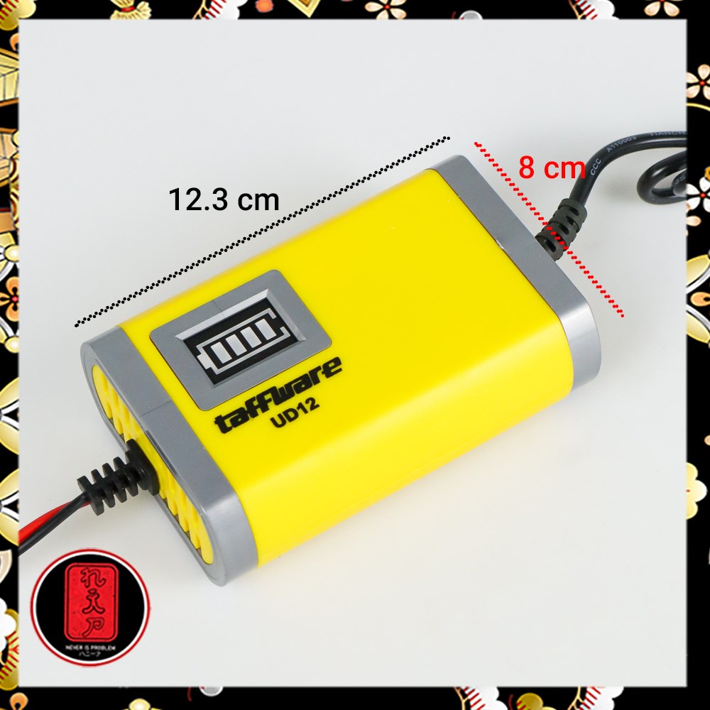 Taffware Charger Aki Motor Lead Acid 12V 2A - UD12 - Yellow