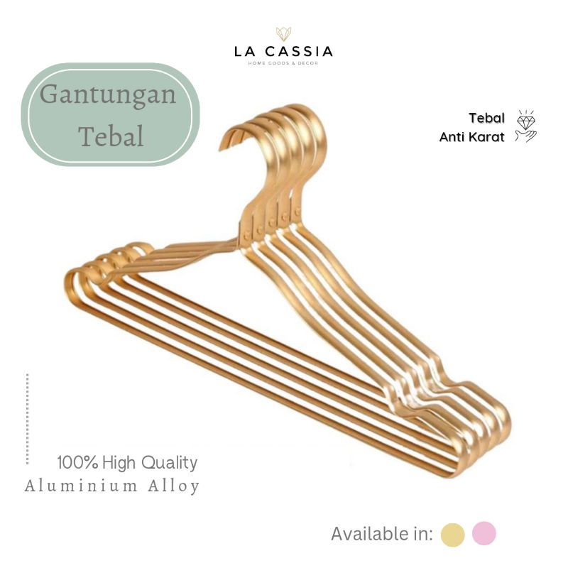 GANTUNGAN BAJU GOLD Premium Anti Slip Hanger Gold Rosegold High Quality Aluminium Alloy