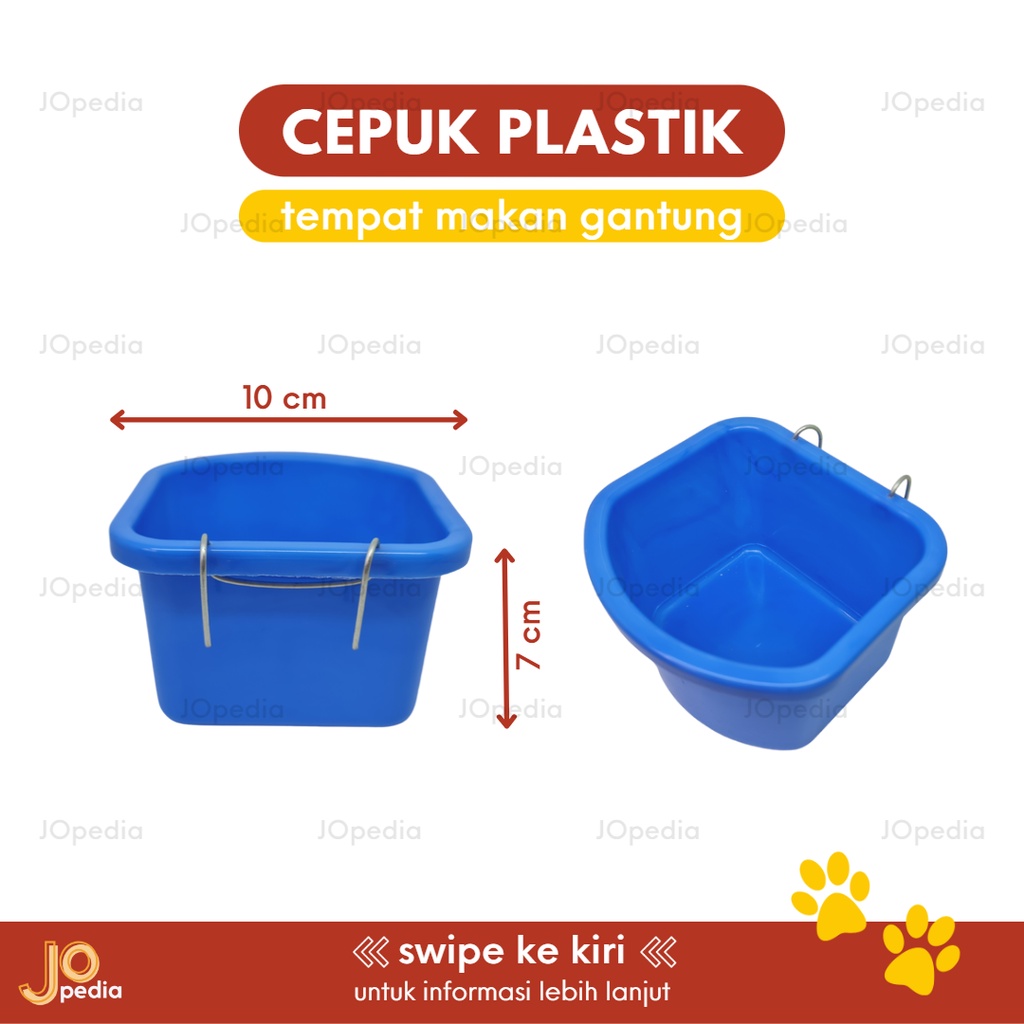 CEPUK PLASTIK Tempat Makan Gantung Kucing Ayam Burung Mangkok Pakan Mangkuk Feeder