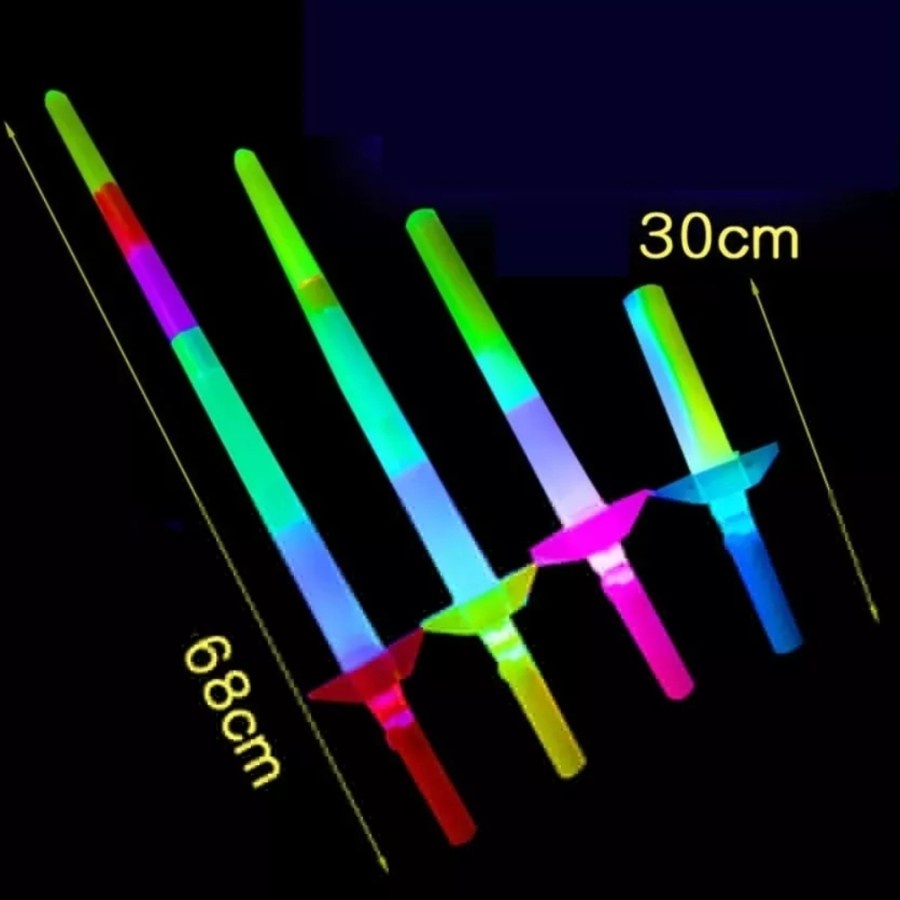 Mainan Pedang LED Menyala Warna Warni Diulur Bisa Memanjang