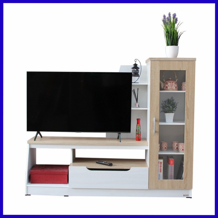 Meja Buffet TV LVR 130 Kaca / Rak TV / Minimalis / Modern(KURIR TOKO)