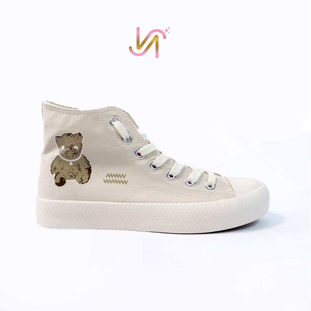 Nadilastuff Sone High Sneakers Sepatu Kanvas Wanita Premium