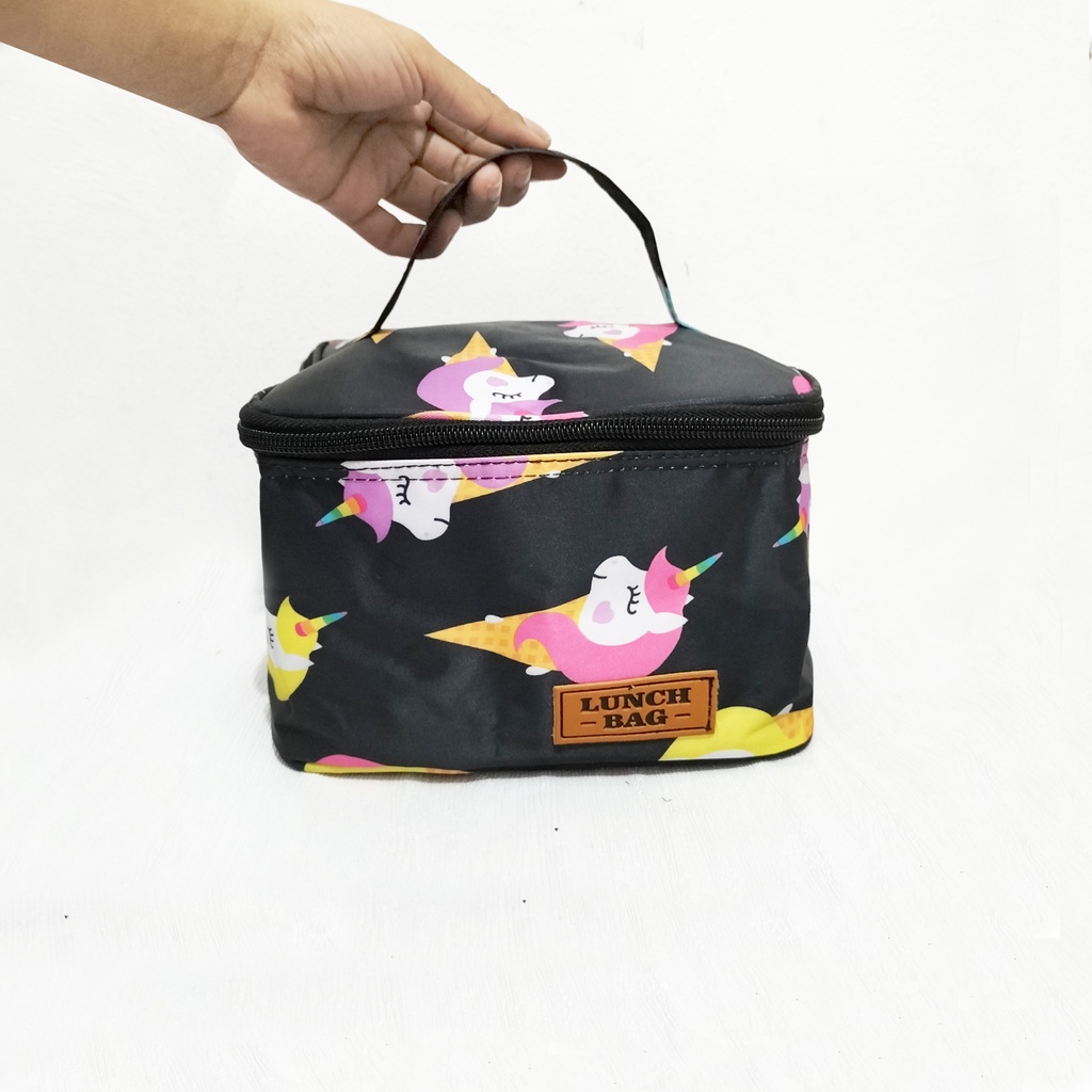 Cooler bag tas bekal makanan tas pendingin asi waterproof lunch bag motif lucu lunchbag anak tas Insulin inner aluminium foil tas penyimpanan makanan coolerbag