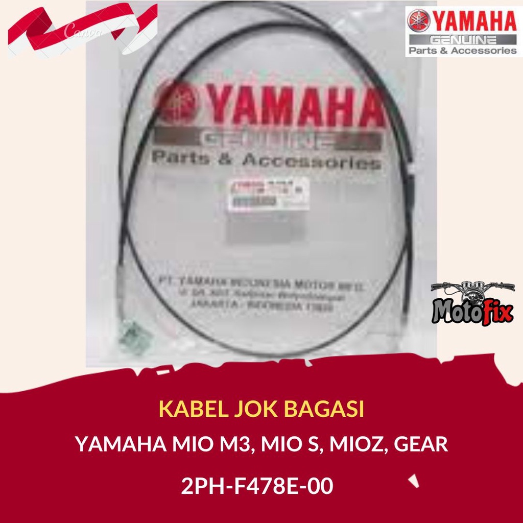 KABEL JOK BAGASI YAMAHA MIO M3, MIO S, MIOZ, MIO GEAR ORIGINAL / CABLE,SEAT LOCK (2PH1) 2PH-F478E-00