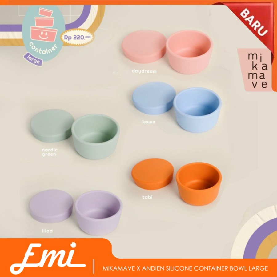 MIKAMAVE x ANDIEN Silicone Container Bowl Mangkok Bayi Alat Makan