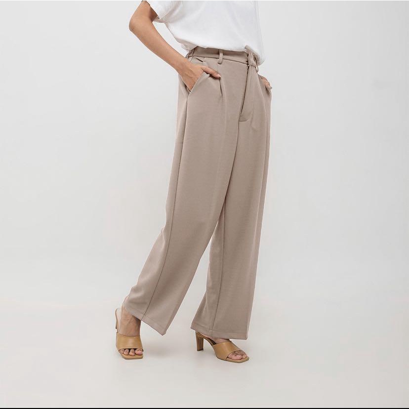 Loose Pants Celana Kantor Wanita/Celana Kulot Formal Wanita Katun Polyester Ypd.id-COKSU