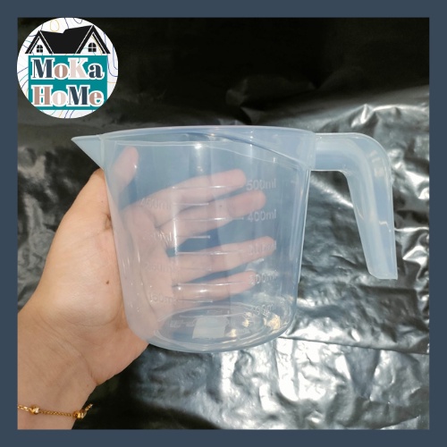 Gelas Ukur Plastik 500 ML/Gelas ukur Takar Bening Tebal/Gelas Ukur 500 CC Termurah