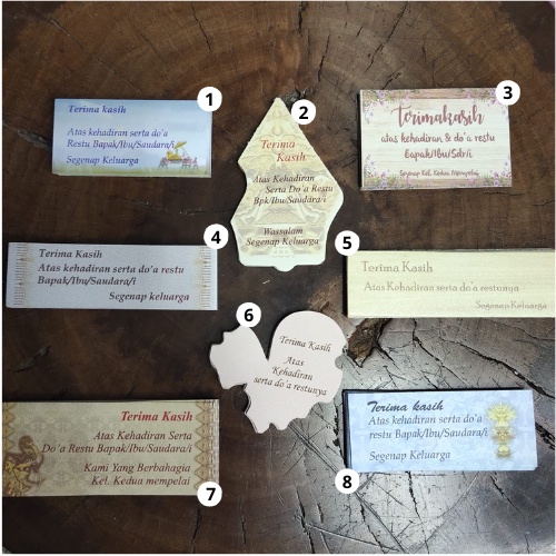 Ucapan Terima Kasih Souvenir / Kartu Ucapan Terima Kasih