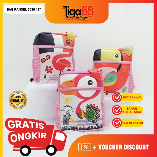 TAS RANSEL / Backpack / Tas Punggung / Ransel / Tas Anak / Karakter / Bag Ransel 6036 12&quot;