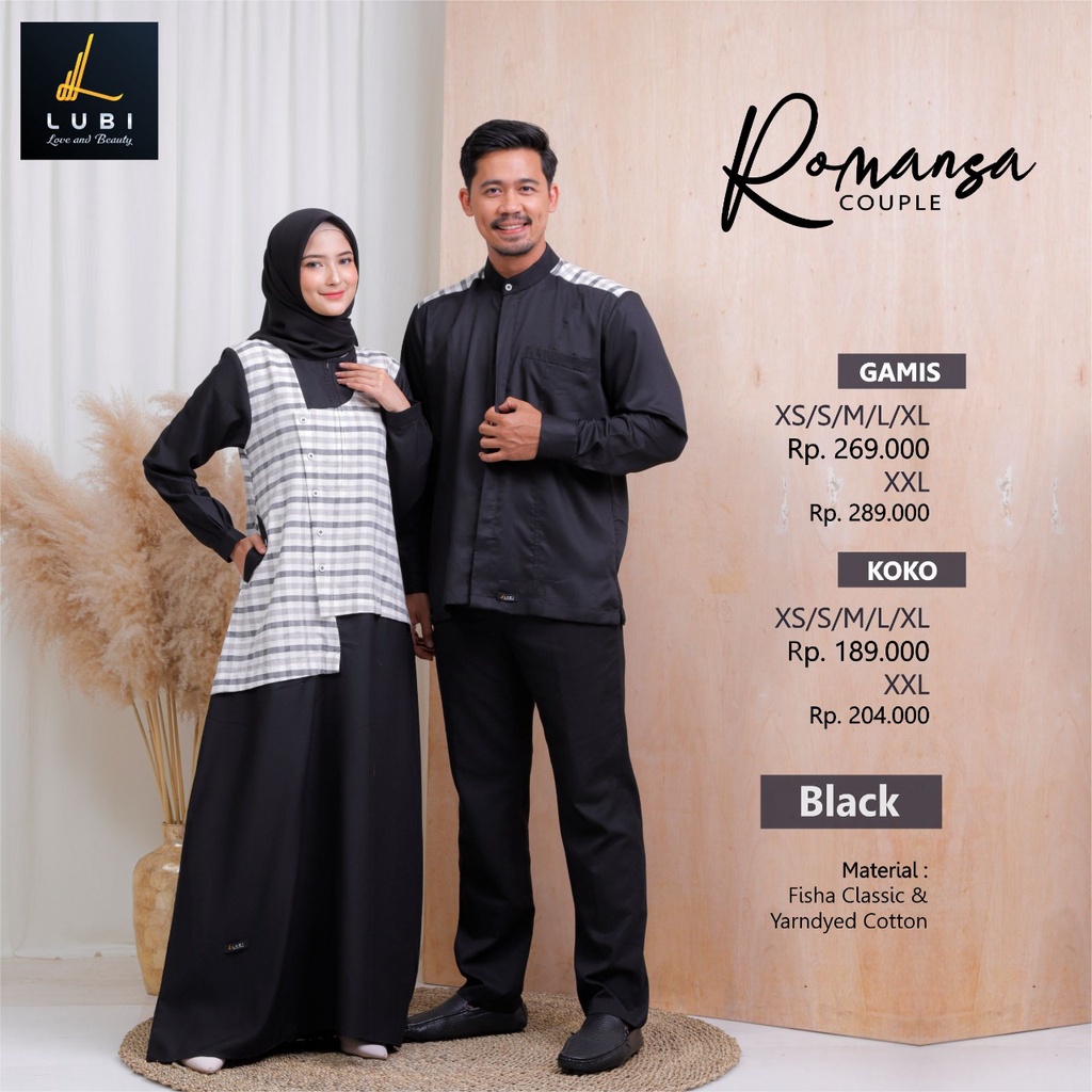 Couple Lubi Romansa Black branded kekinian