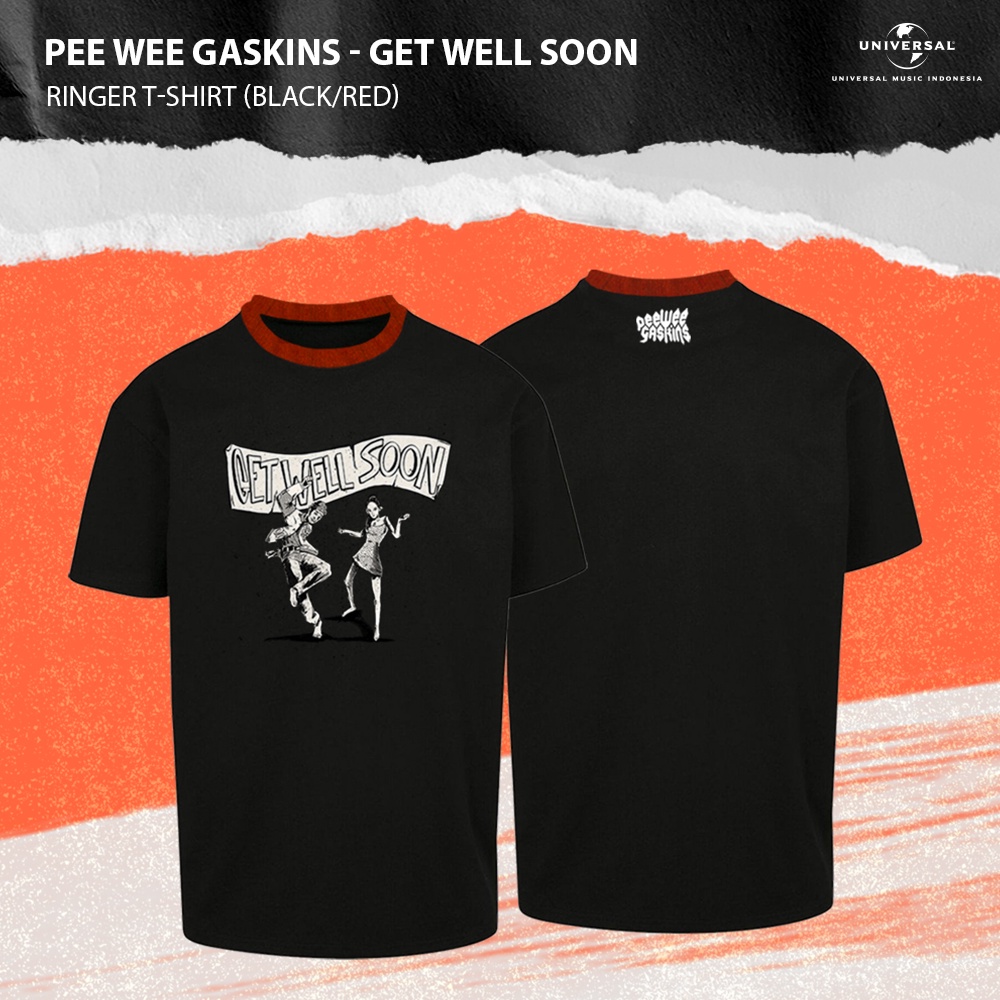 Pee Wee Gaskins - Get Well Soon Ringer T-Shirt (Black/Red)