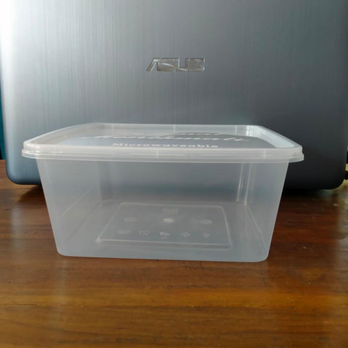 Terlaris Twinwall 1500Ml Square - Persegi - Kotak Makan Plastik Food Container