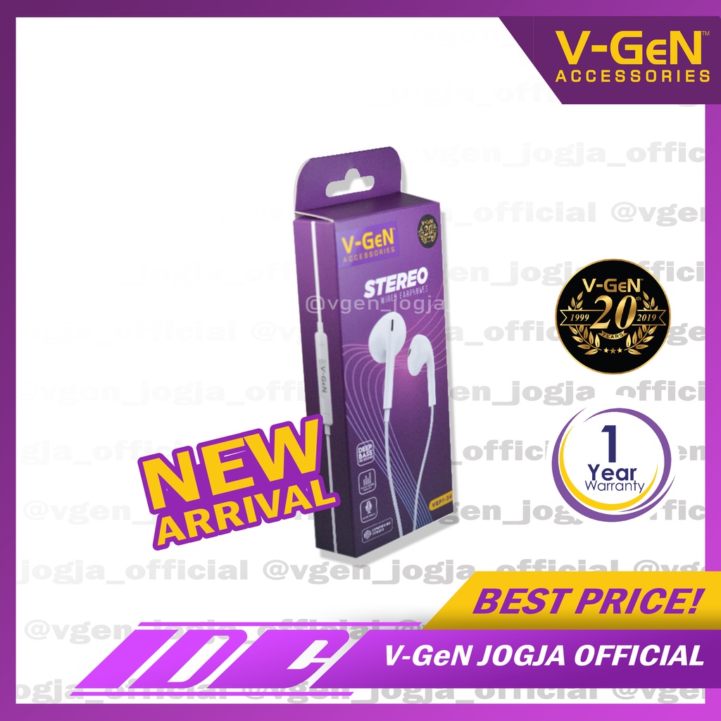 Handsfree V-GeN VEP1-34 Wired Earphone V-GeN