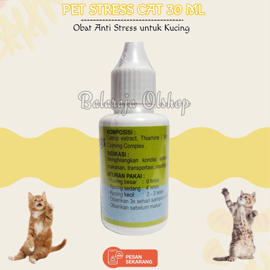 Obat Kucing Anti Stress Obat Kucing Stress Galak Takut Pendiam - Pet Stress