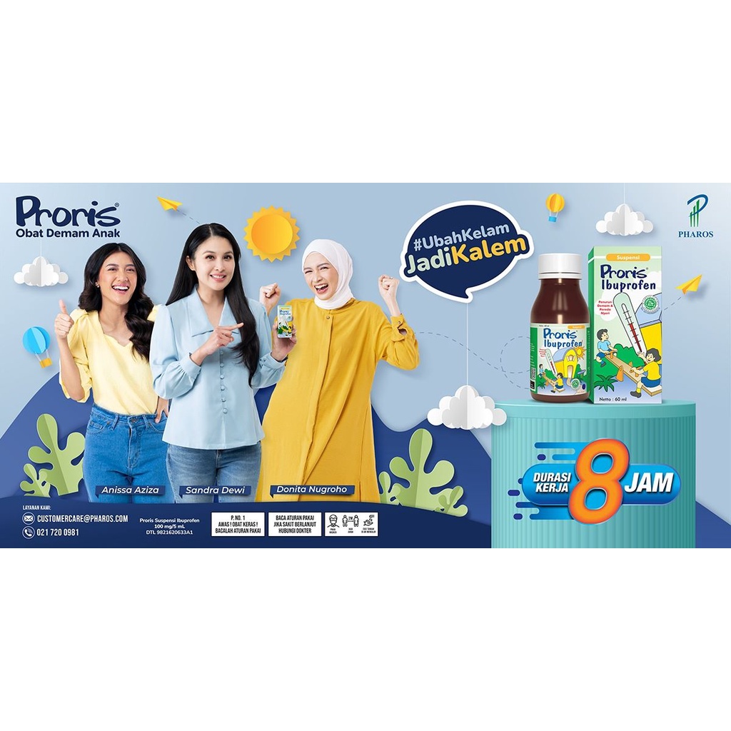 Proris Suspensi 60 ml &amp; Proris Suspensi Forte 50 ml / Penurun Panas / Proris Anak / Proris Syrup