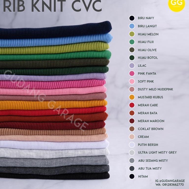 BEST PRODUCT RIB KNIT RAJUT METERAN CVC RESTOCK BANYAK WARNA