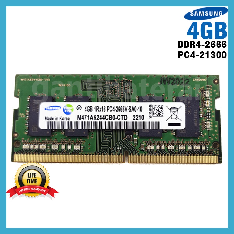 Ram laptop 4GB DDR4 DDR4-2666 PC4-21300 PC4-2666 Sodimm