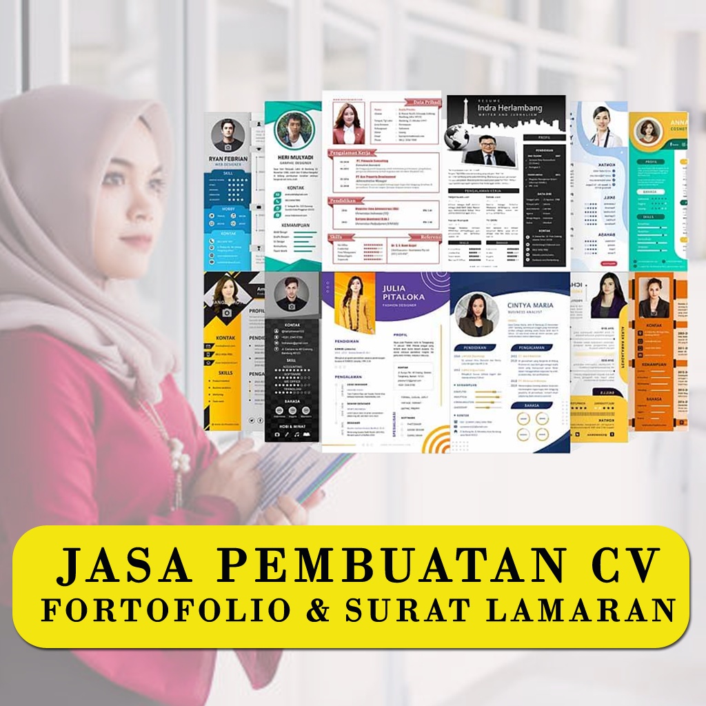 Jasa Pembuatan CV dan Surat Lamaran Kerja Lengkap Bisa Edit Foto