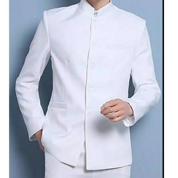 BEST PRODUCT Jas mandarin pria warna putih jas korea jasko polos