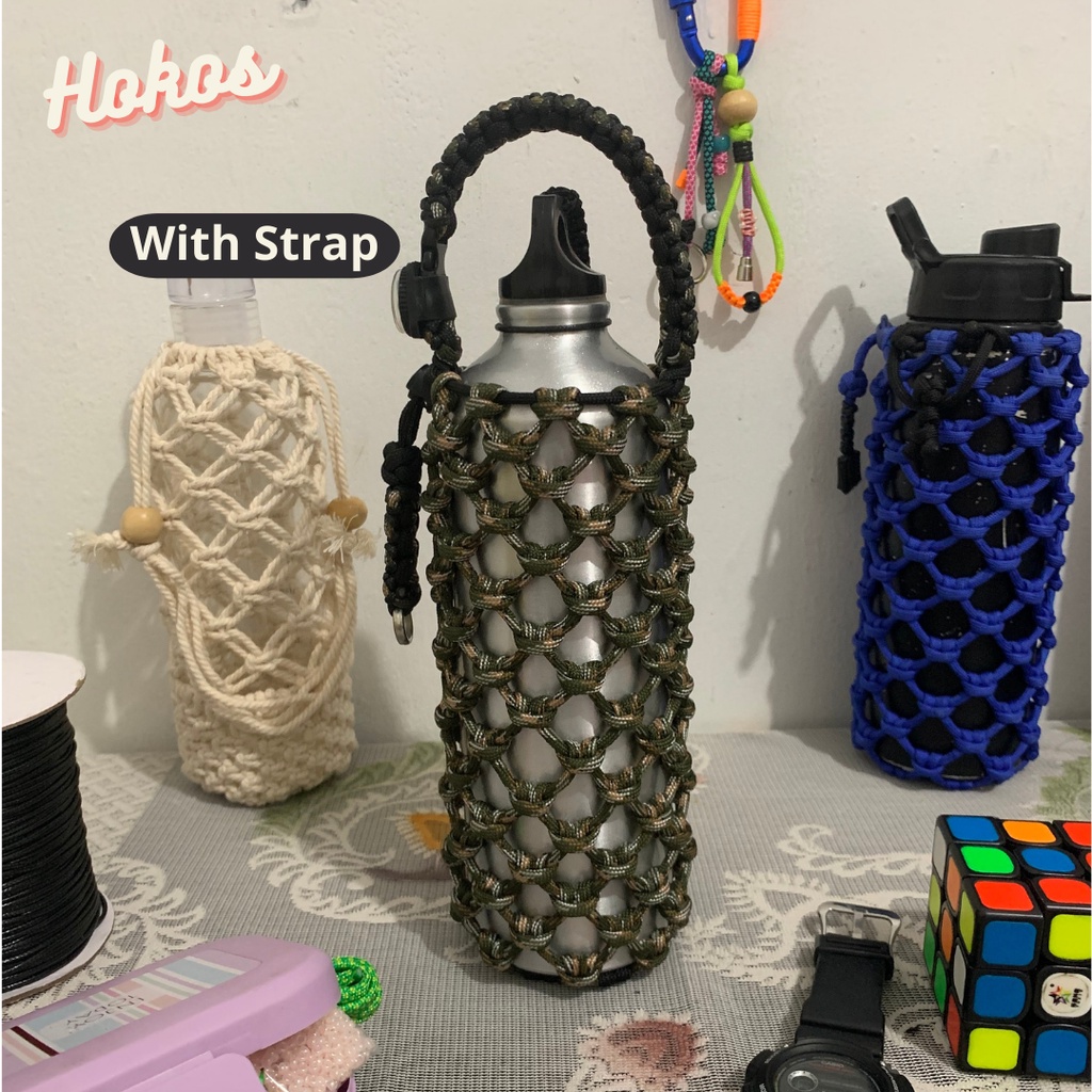 [CUSTOM-MADE] Cover Botol Bottle Tumbler Strap Wrap Paracord / Corkcicle Hydro Flask 24 Bottles Klea
