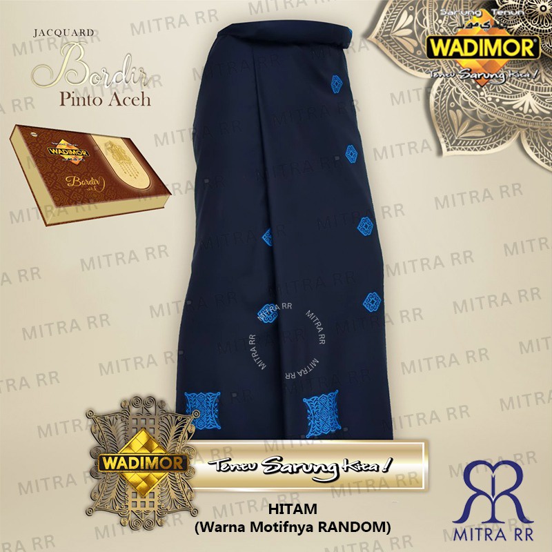 Sarung Wadimor Jacquard Bordir Pintu Aceh | Sarung Tenun Dewasa Original | Sarung Tenun Dewasa Motif Timbul Satuan Grosir