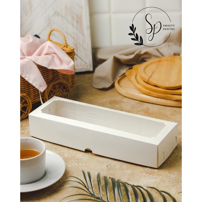 

Rb Window 301005 - Dus Kotak Box Packaging Brownies Putih 30X10X5 Cm 072