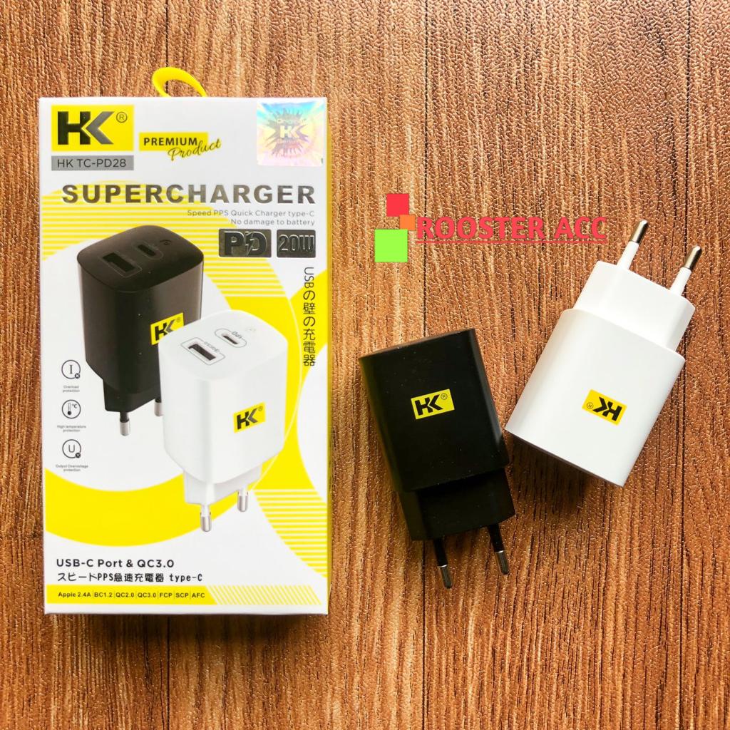 BATOK CHARGER HK D28 QC 3.0 + PD 20W