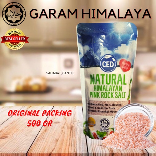 

Garam Himalaya Salt Ced Original Best Seller 500Gr/Pink Rock Salt