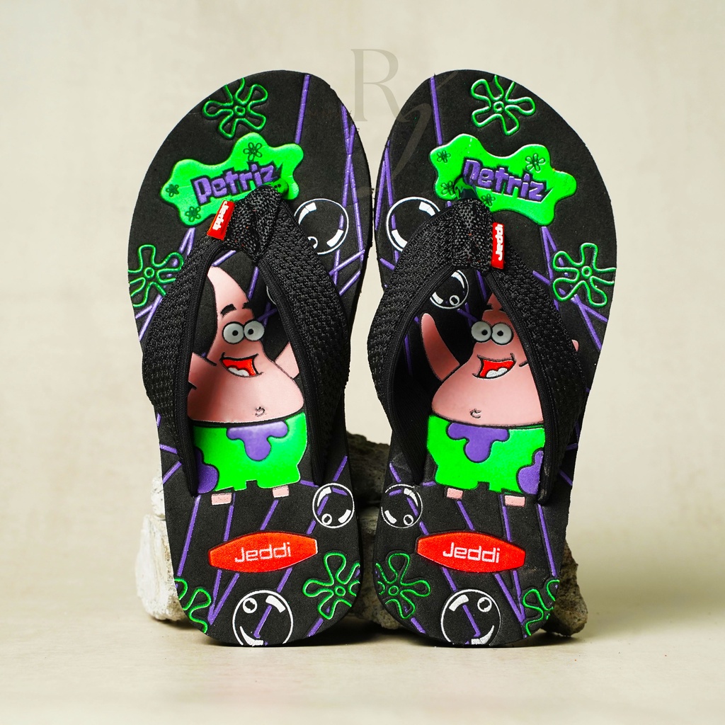 JEDDI [PETRIZ] Sandal Japit Anak Cowok Kartun Sandal Motif Karakter Sendal Flip Flop Anak Laki-lak