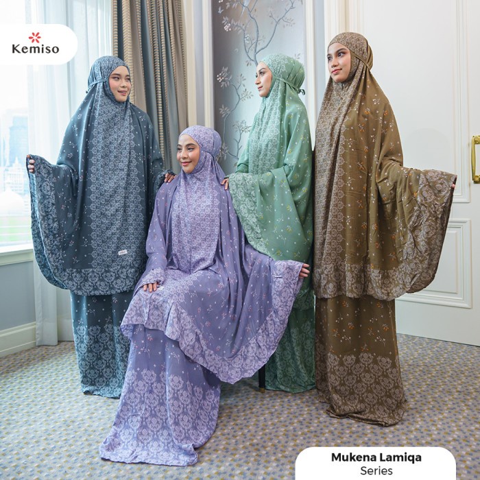MUKENA TAZBIYA X KEMISO LAMIQA SERIES ALLSIZE/MUKENA DEWASA/RAYON