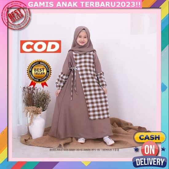 Rellia / Relia Flower Kids Set Hijab Kids Original By Putri Alifa - Termasuk Kerudung Jilbab Gamis B