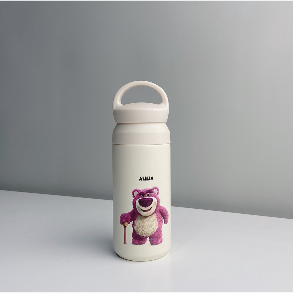 Tumbler Lotso Bear Botol Minum Tumblr Print Boston Osaka Putih Tambler Anak Karakter Toy Story Custom Nama