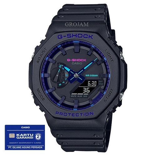 CASIO G-SHOCK GA-2100VB-1A GA 2100VB 1A ORIGINAL RESMI