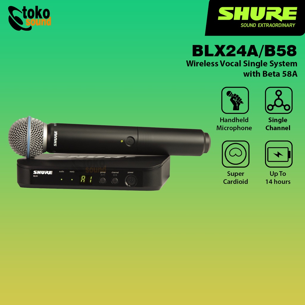 Shure BLX24A/B58 Wireless Handheld System with Beta 58A Original